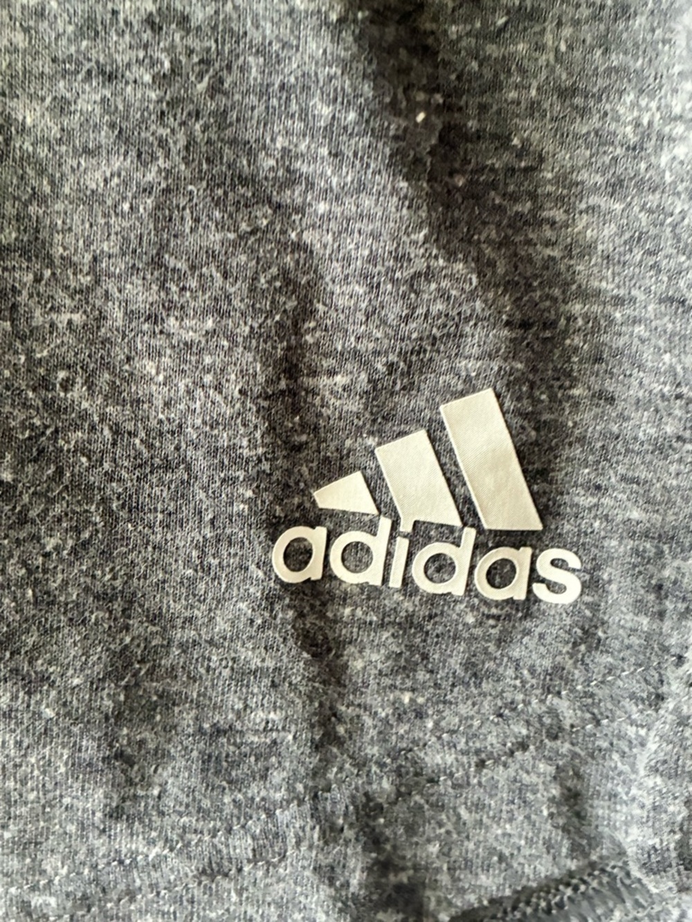 adidas Women’s Heather Gray V-Neck Short Sleeve Tee - Picture 3 of 4
